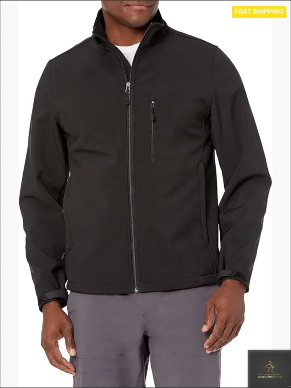 Softshell Water-Resistant Jacket Men's Windbreaker Lightweight Outdoor Layering